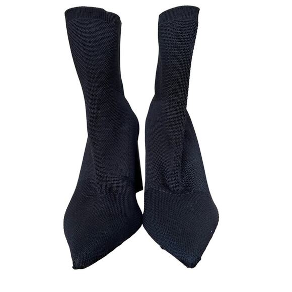 Schutz Black Knit Ankle Booties - Size 8B (Leather Sole) USA - Picture 2 of 7
